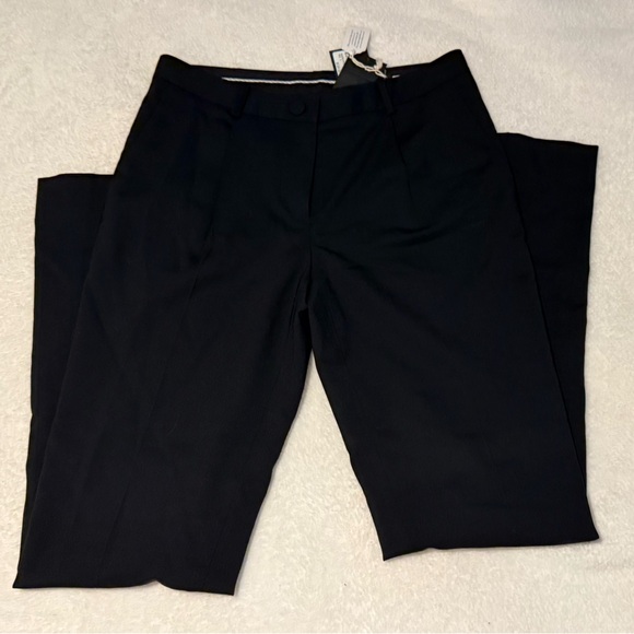 Club Monaco Pants - Club Monaco Black Tailored Wide-Leg Pants